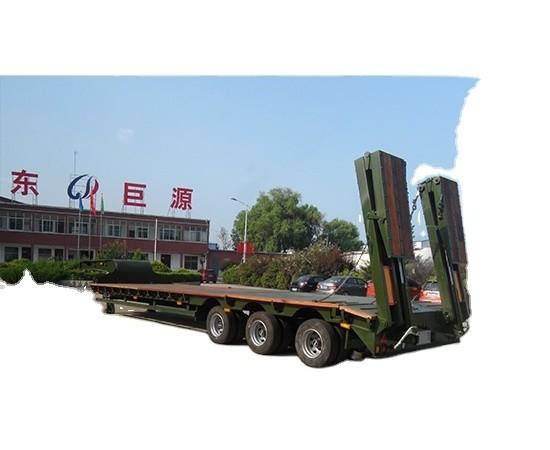 2 Axles 3 Axle 4 Axle Heavy Duty Hydraulic Low Loader Semi Trailer for Heavy Loads