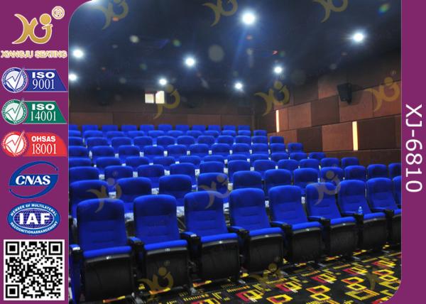 Ergonomically Design Cinema Theater Chairs With Silence Folding Up Seat Pad