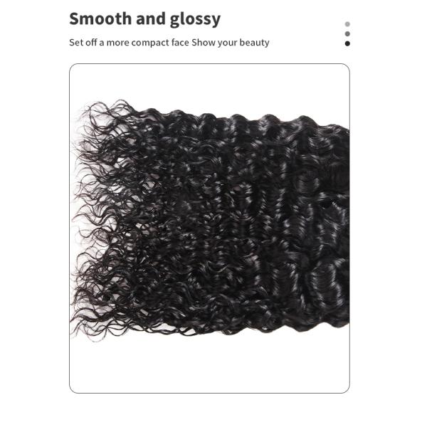 Black 100g/Pcs Water Wave Human Hair Bundles , 8a human hair bundles