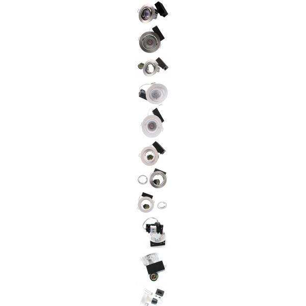 Tiltable Cutout 83mm Gu10 LED Lamp Fixture Quick Fit