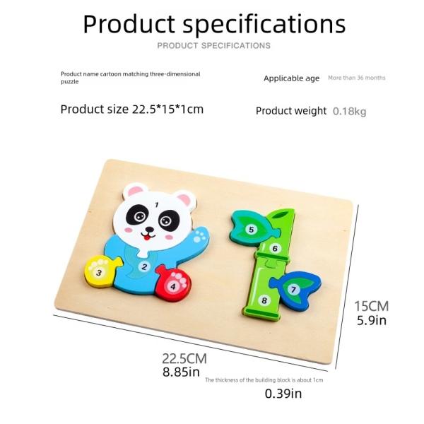 Wooden 3D Wholesale Customized Animal Food Chain Early Education Puzzle