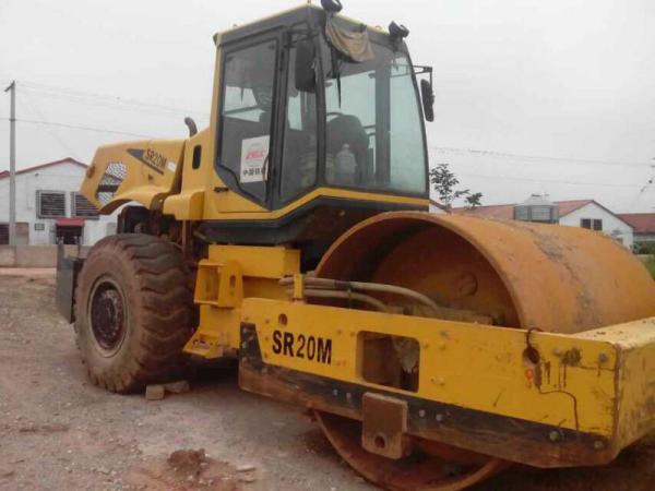 SHANTUI SR20M Diesel Second Hand Road Roller , Hand Vibratory Roller Machine