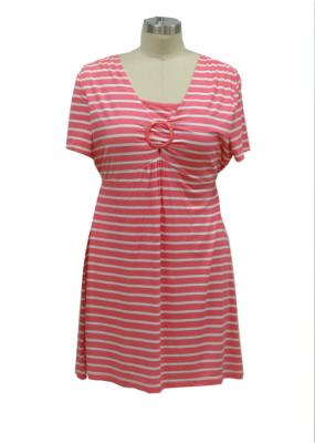 Women'S Casual Cotton Summer Dresses , Striped Maternity Midi Dress Mini Yard Dye