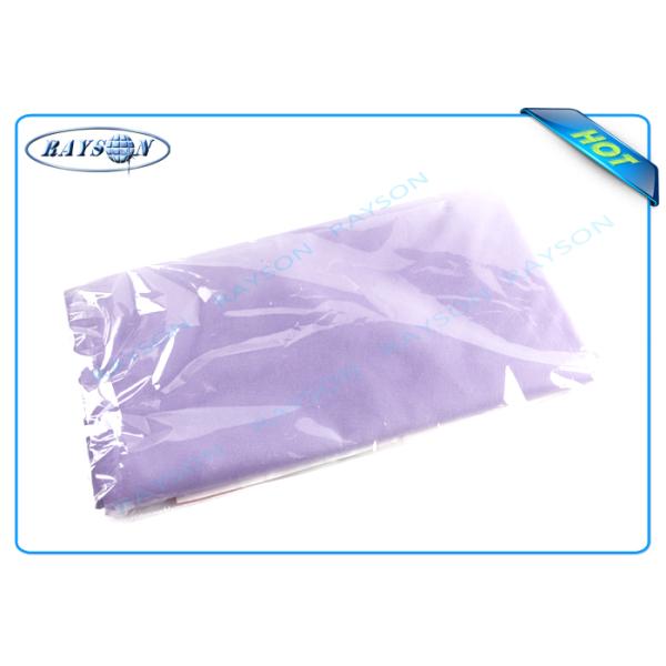 Пурпурные скатерти ткани 38GSM-70GSM устранимые PP Spunbond не сплетенные для на открытом воздухе ресторана/партии/свадьбы