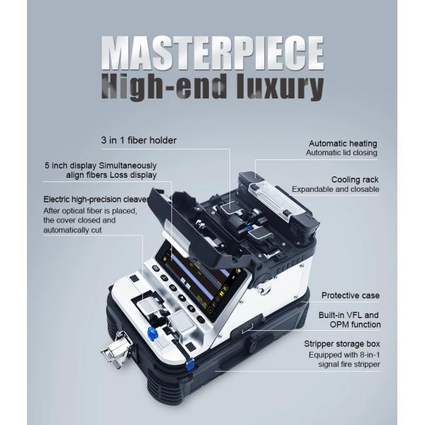 AI-10A Fiber Optic Fusion Splicer 6 Motors FTTH Melting Machine