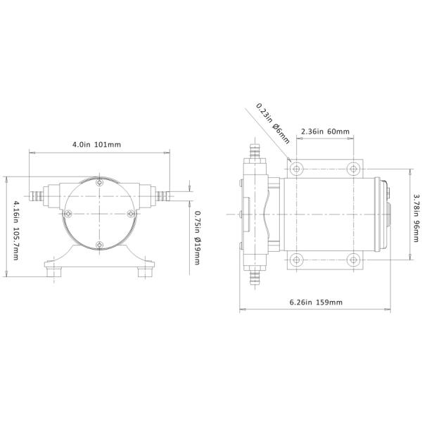 FLOWBACK Flexible Bronze DC Impeller Pump KIP-3200