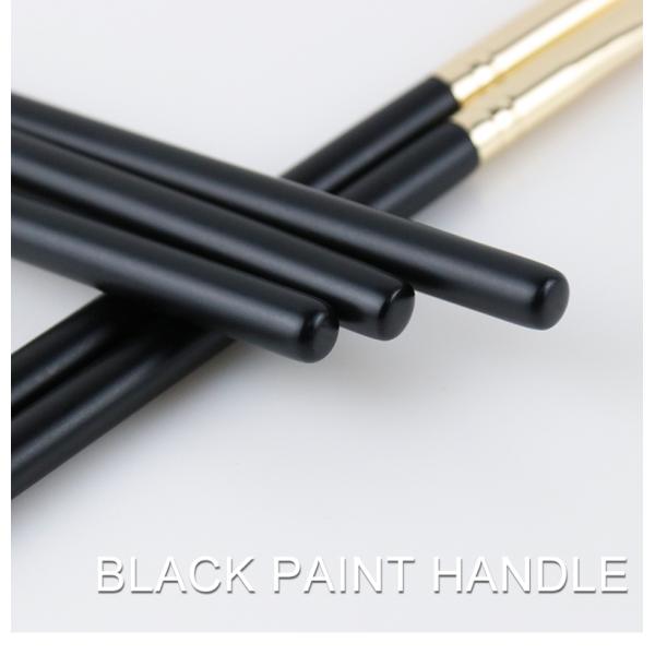 5PCS Eyeshadow Makeup Brush Set Black Wooden Handle Eyeliner Cosmetic Multifunction