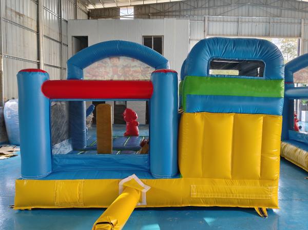 Popular desenho animado inflável casa de salto com slides PAW Patrulha inflável combo para crianças