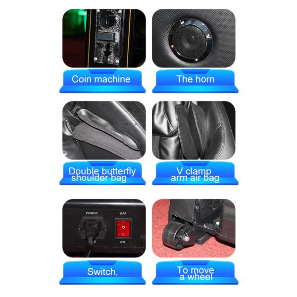 Electric Total Body Shiatsu Recliner Massage Chair Amusement Coin Operated