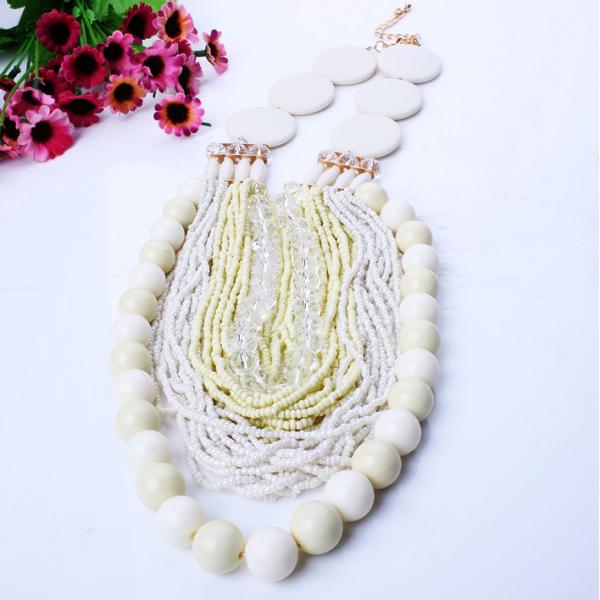 Retro fashion bohemian handmade beads multi-chain necklace clavicle