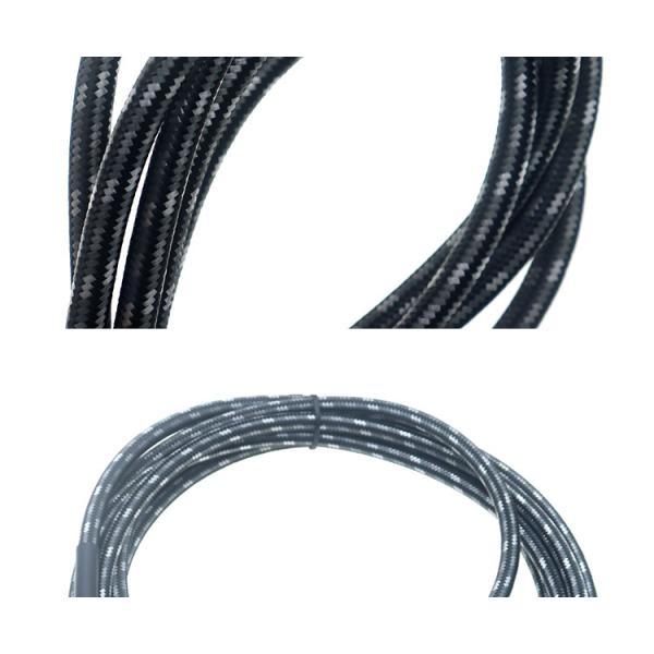 L Shape 90 Degree Right Angle to Straight Durable Braided Jacket 6.35mm Ts Jack Instrument Electric Guitar Patch Audio Cable