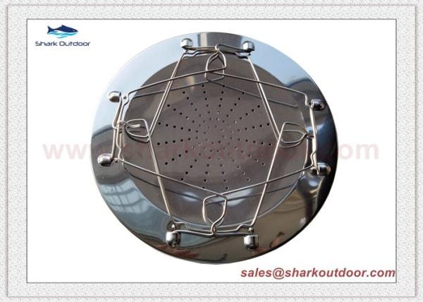 Stainless steel camping round stove toaster
