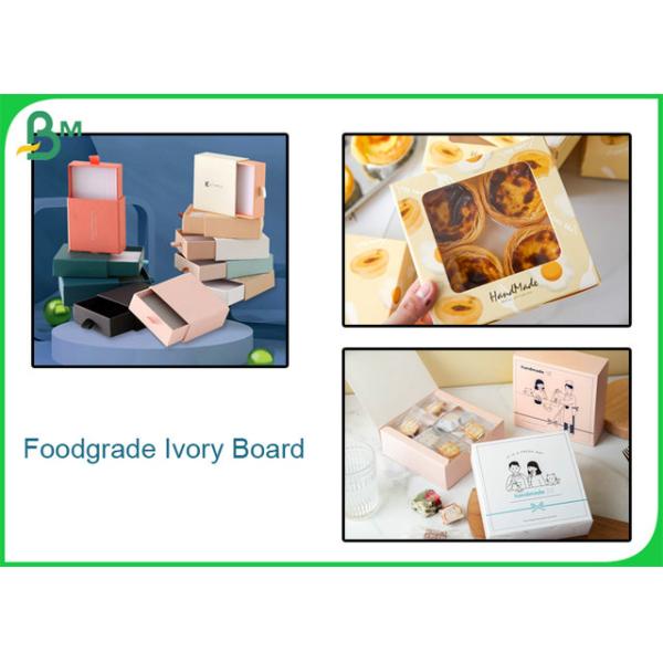Alto tablero de marfil de la categoría alimenticia de la blancura 325Gr 350Gr del 98% al paquete agrio del huevo