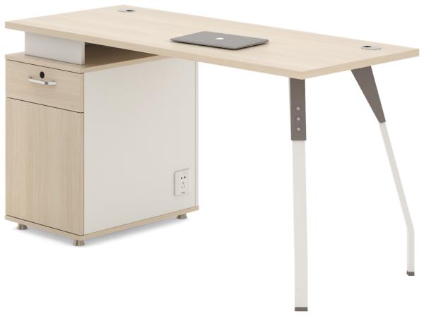 E0 E1 Board Wooden Office Computer Table With Steel Bracket Feet