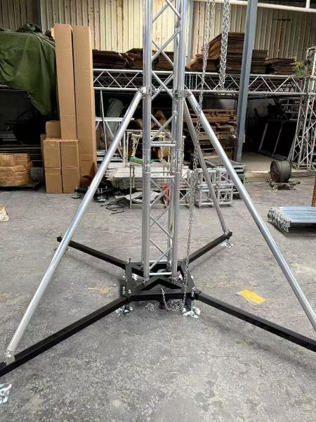 Black Silver Aluminum Lighting Truss Customized Foldable Portable Square Aluminum Truss