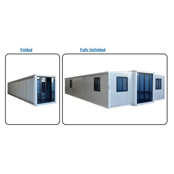 20FT Expandable Prefab Container House with Weatherproof and Corrosion Resistant Steel Frame for Quick Installation