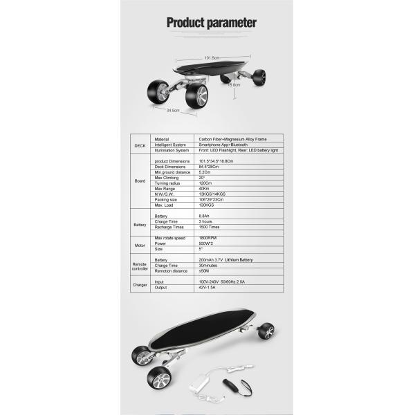 4 Wheel Boosted Electric Skateboard Electric Battery 36v/8.8Ah For Adults