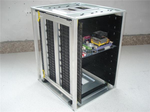A cremalheira de compartimento do PWB da elevada precisão, armazenamento do ESD submete o material do aço do revestimento de zinco