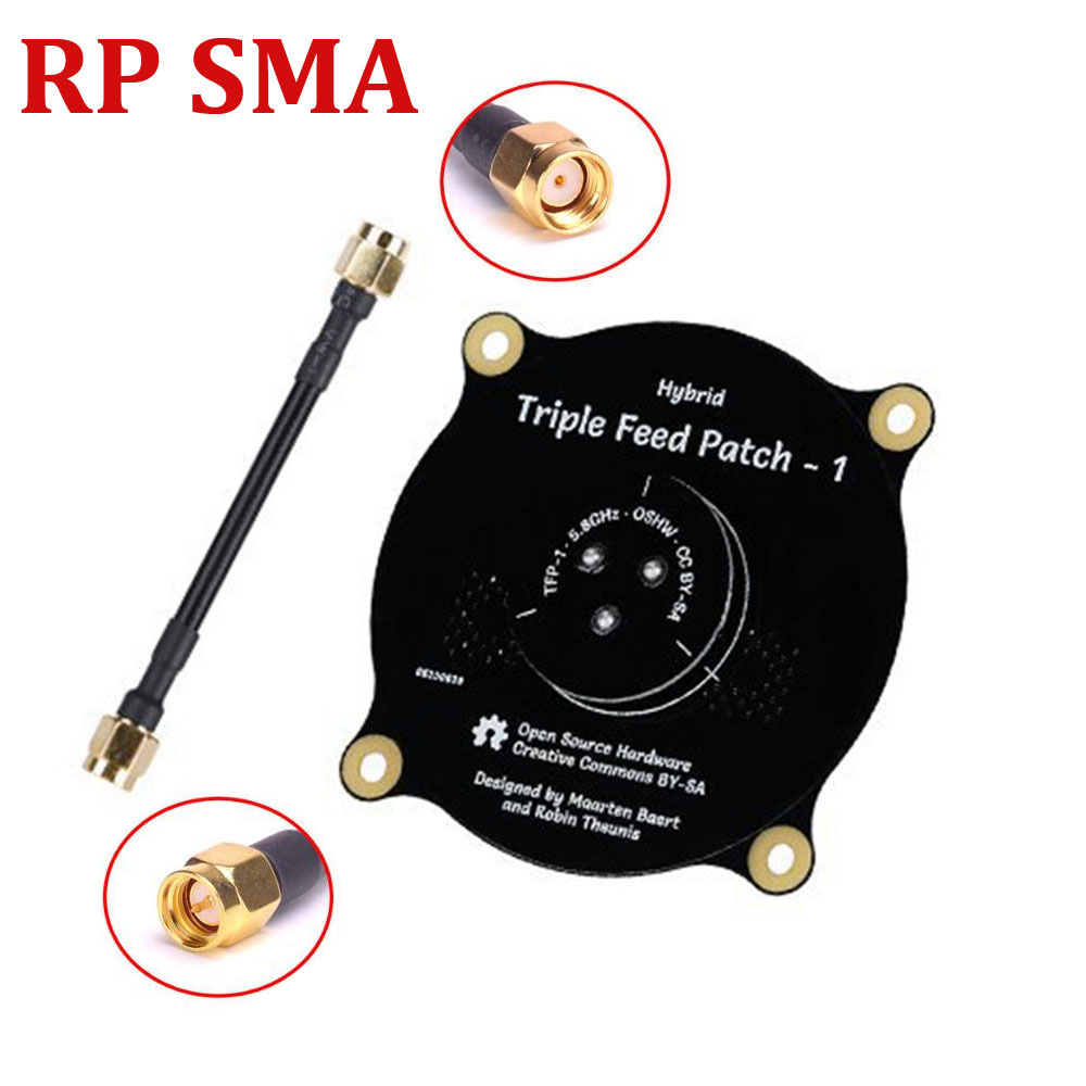 5.8ghz Triple Feed Patch Antenna Sma / Rp-Sma Directional Circularly Polarized