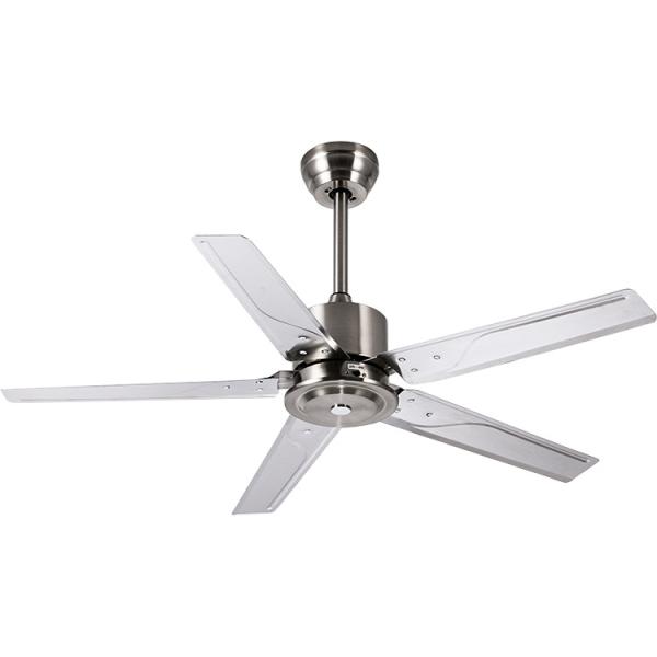 Loft Style 52 Inch 110VAC Metal Blade Pedestal Ceiling Fan Time Setting RF Remote Control