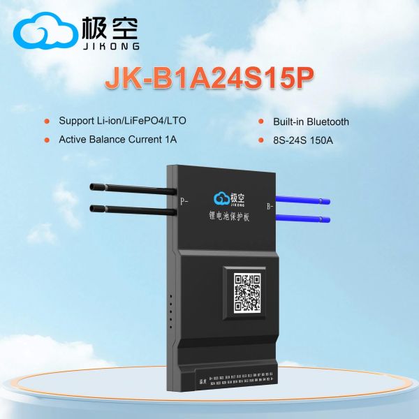 B1a24s15p 24s 150A 1A Smart Active Balance LiFePO5 LFP Li-Lon PCB Electric Car Charging Station Control Board Jkbms