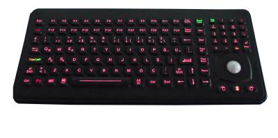 Teclado industrial da borracha de silicone do OEM IP65 com o Trackball ótico de 25mm para médico e o laboratório