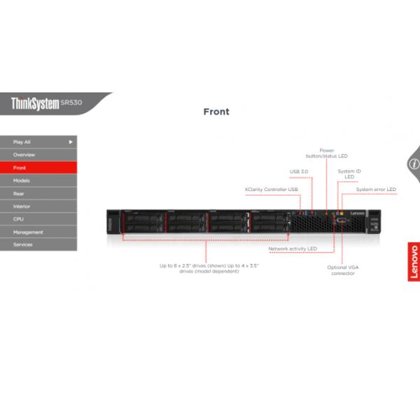 Enterprise class RAS Thinksystem SR530 Lenovo GPU Server SAS SATA DDR4 Memory
