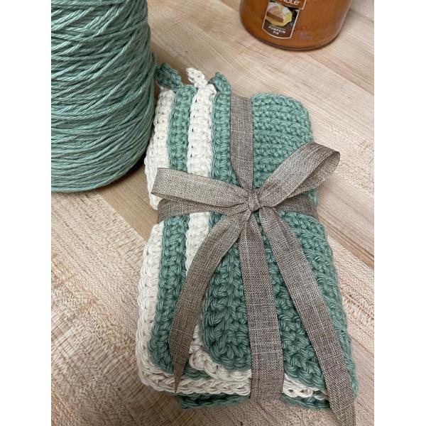 Y-F Hand Crocheted Washable Kitchen Towels Dish Cloths Eco Friendly Washable Wash Cloths