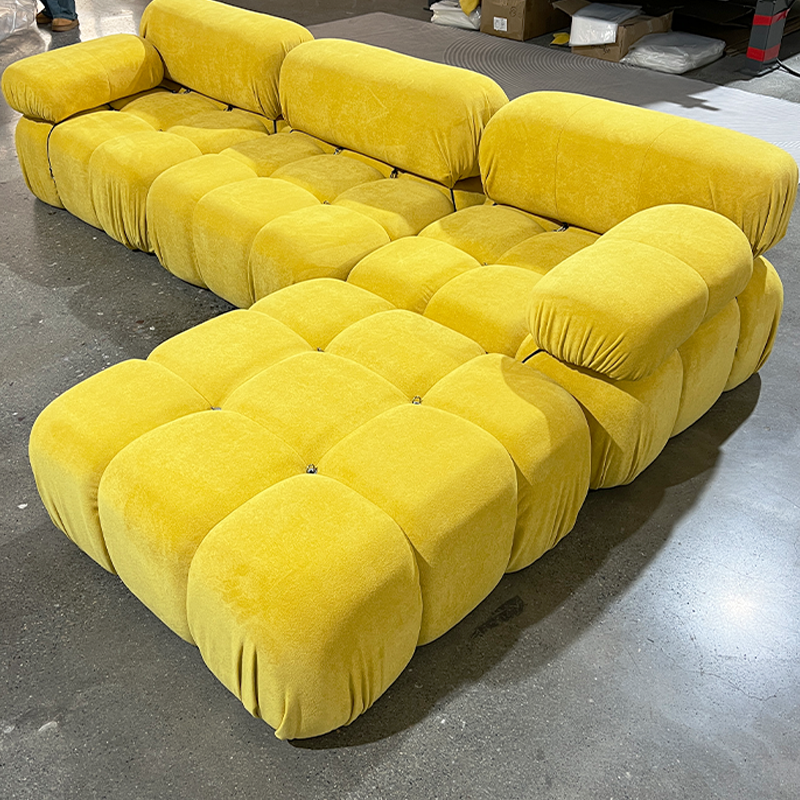 Modern Reclining Upholstered Eco-Friendly Vacuum Packing Fabric 35D Sponge Modular Sectional Sofa Set for Living Room