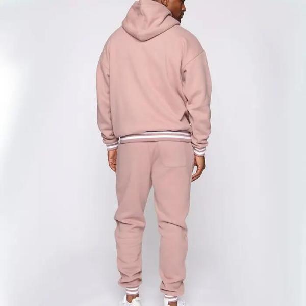                  Custom Cotton Sports Plus Size Men′s Jogger Sweatsuit Gym Plain Fleece Winter Pink Jogging Hoodies Tracksuits Apparel Set             