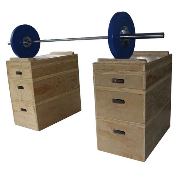 Adjustable Weightlifting  Jerk Blocks Wooden Fitness Equipment Wholsesale Supplier