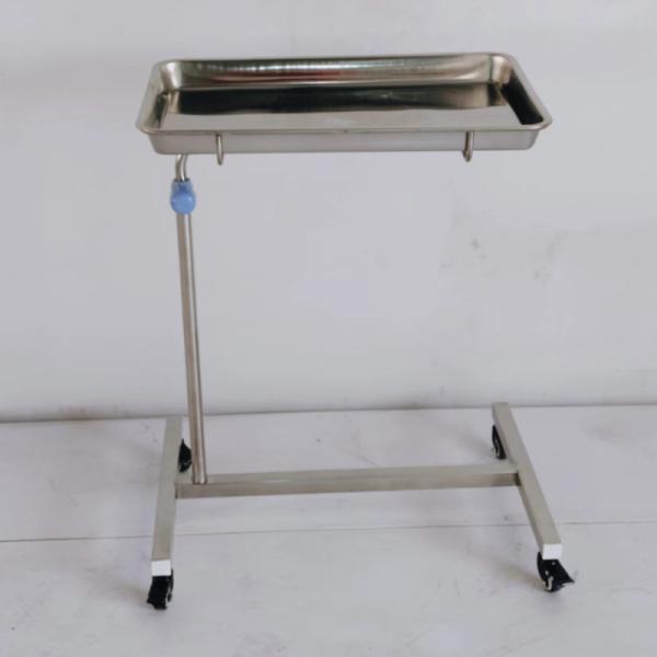 Table de soins en acier inoxydable Table d' instruments chirurgicaux Table réglable en hauteur