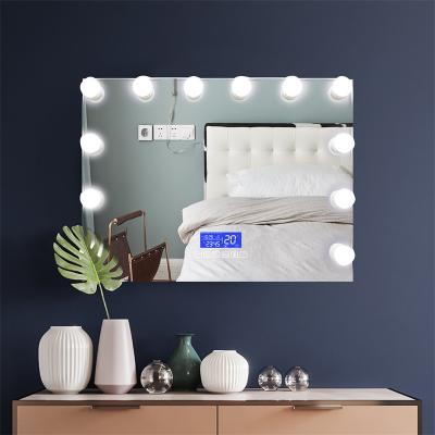Wall Mounted LED Makeup Mirror Polished Touch Screen Make Up Mirror 5000K 6000K