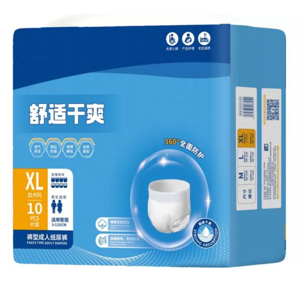 Comfort Dry Adult Diapers - Breathable Incontinence Briefs with Double-Layer Core, Anti-Leak, 12-Hour Protection