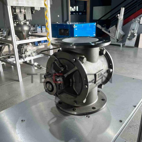 ANSI PN10 150lbs en acier inoxydable soupape rotative de serrure d'air avec forage de bride