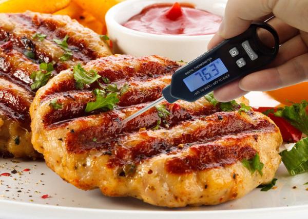 Splash Proof Digital Food Thermometer Kitchen Meat Thermometer For Steak / Turkey