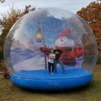 Cabine inflável da foto da casa do salto do globo da neve dos globos da neve do PVC para a decoração do Natal