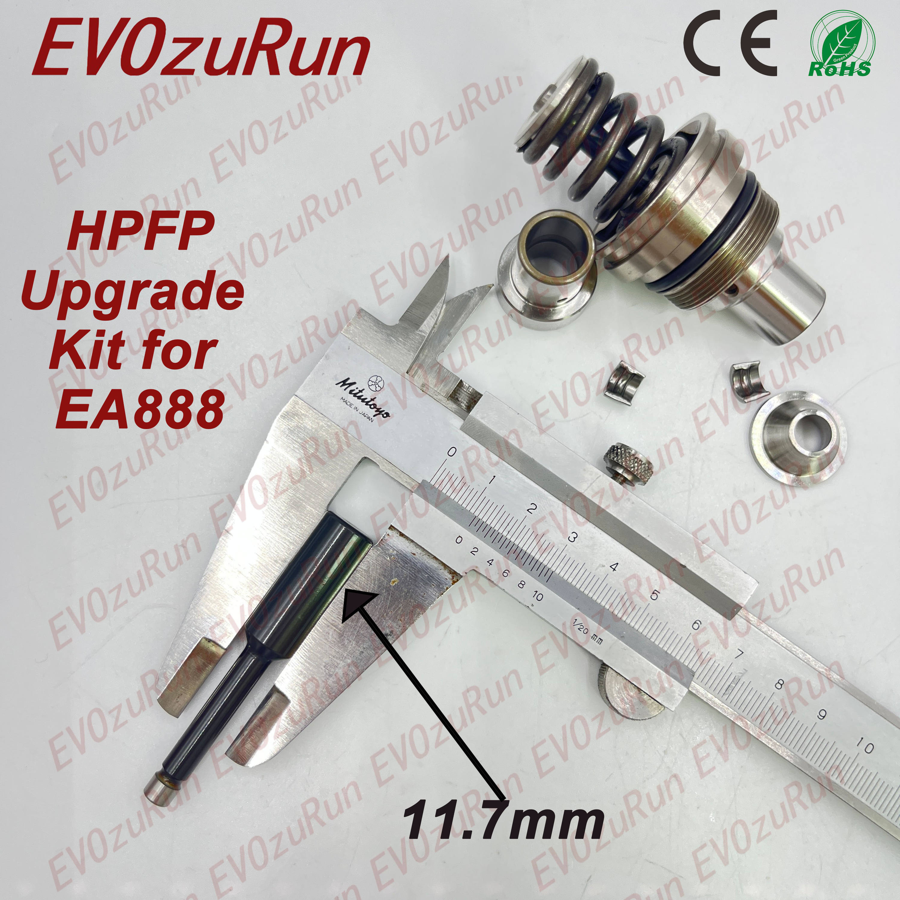 EA888 HPFP High Pressure Fuel Pump Upgrade Kit 11.7mm for VW Golf Jetta GTI MK6 2.0 TSI Audi TT 8J A3 8P A4 A5 B8 2.0 TFSI 06J127025E 06J127025J 06J127025G 06J127025L 06J127025K 6J127025C
