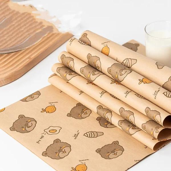 Biodegradable hamburguesas fritas sándwich papel de envoltura de calidad alimentaria resistente al calor