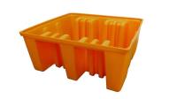 A compatibilidade química HDPE seguro da pálete da retenção de derramamento do armazenamento do único IBC resiste raios UV