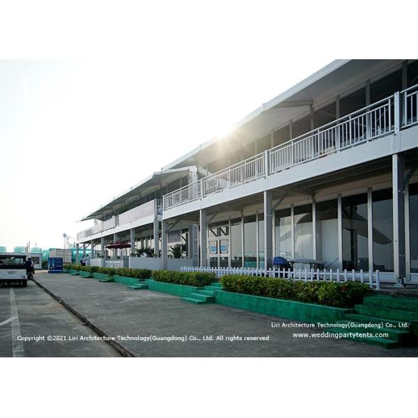 15m X 30m Dome Roof Glass Wall Double Decker Tent For Trade Shows