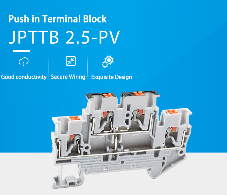 Высококачественный нажим серого цвета JPTTB 2.5-PV во всеобщем аттестованном Ce терминального блока