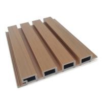 Composto de madeira à prova de fogo impermeável de B1 Wpc Wallpanel exterior canelado