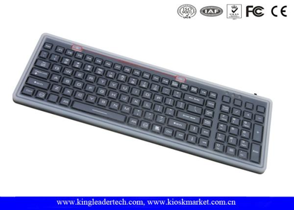 Black 106 Keys Super - Slim Silicone Keyboards USB Interface