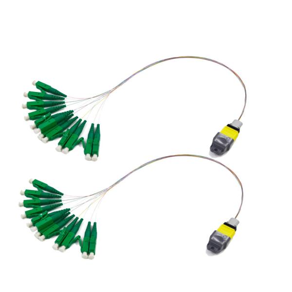 Low Insertion Loss ≤0.35dB 3.0mm 50/125 Multimode MPO Fiber Optic Patch Cord MPO-8LC Patch Cord