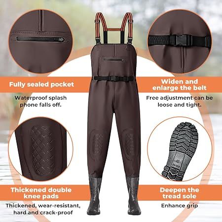 Breathable Neoprene Chest Waders Stretch Insulated Waders Wear Resistant For Outdoor Construction