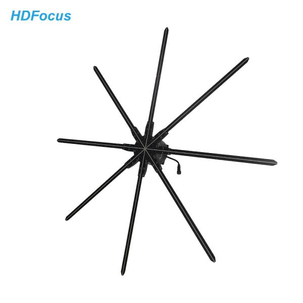 HDFocus 150cm Eight Blades Hologram 3d Led Fan hdmi 8 Wings Wifi 3d Holographic Display Projector