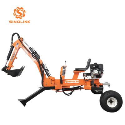 Small Atv Mini Backhoe Excavator Powered Towable Loader Bucket