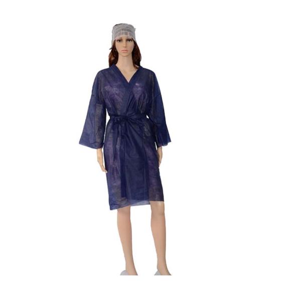 Adults Disposable Salon Capes , OEM 50gsm Disposable Hairdressing Gowns