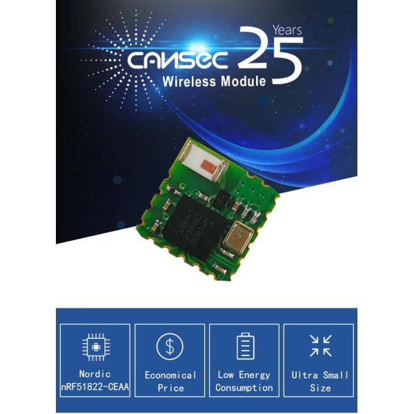 Нордическая антенна обломока модуля усилителя NRF51822-CEAA 100M мини Bluetooth